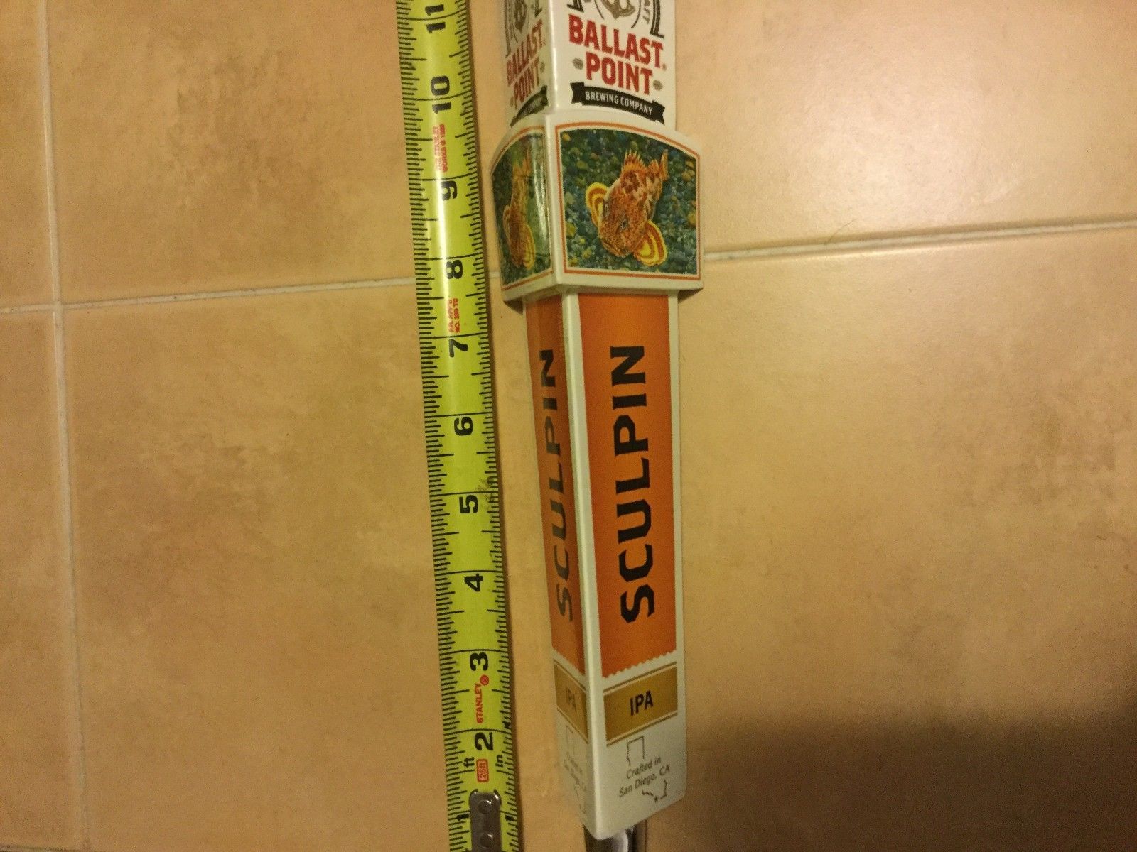 New in Box, Ballast Point Sculpin IPA Beer Handle Tap! See Pics!