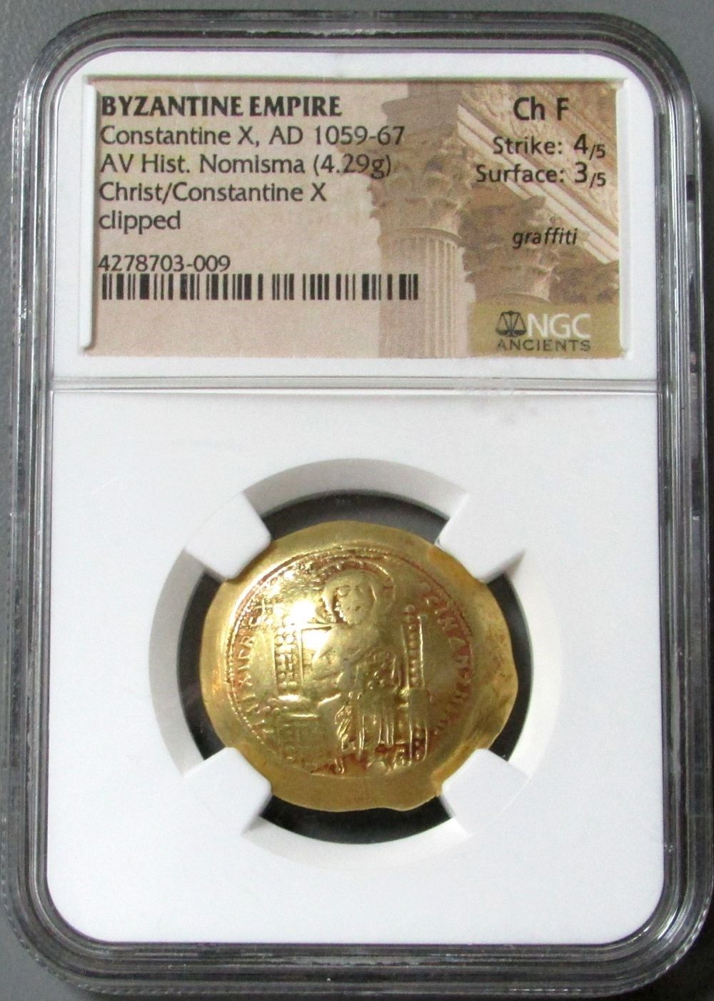 1059 -1067 AD GOLD BYZANTINE EMPIRE CONSTANTINE X AV HISTAMENON NOMISMA NGC CH F