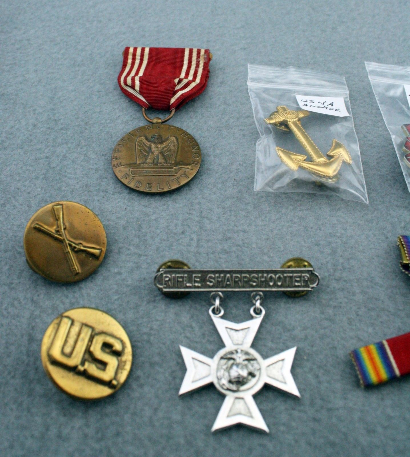 Lot of 15 Vintage WWII Military Army, Marine NATO Navy Pins Medals