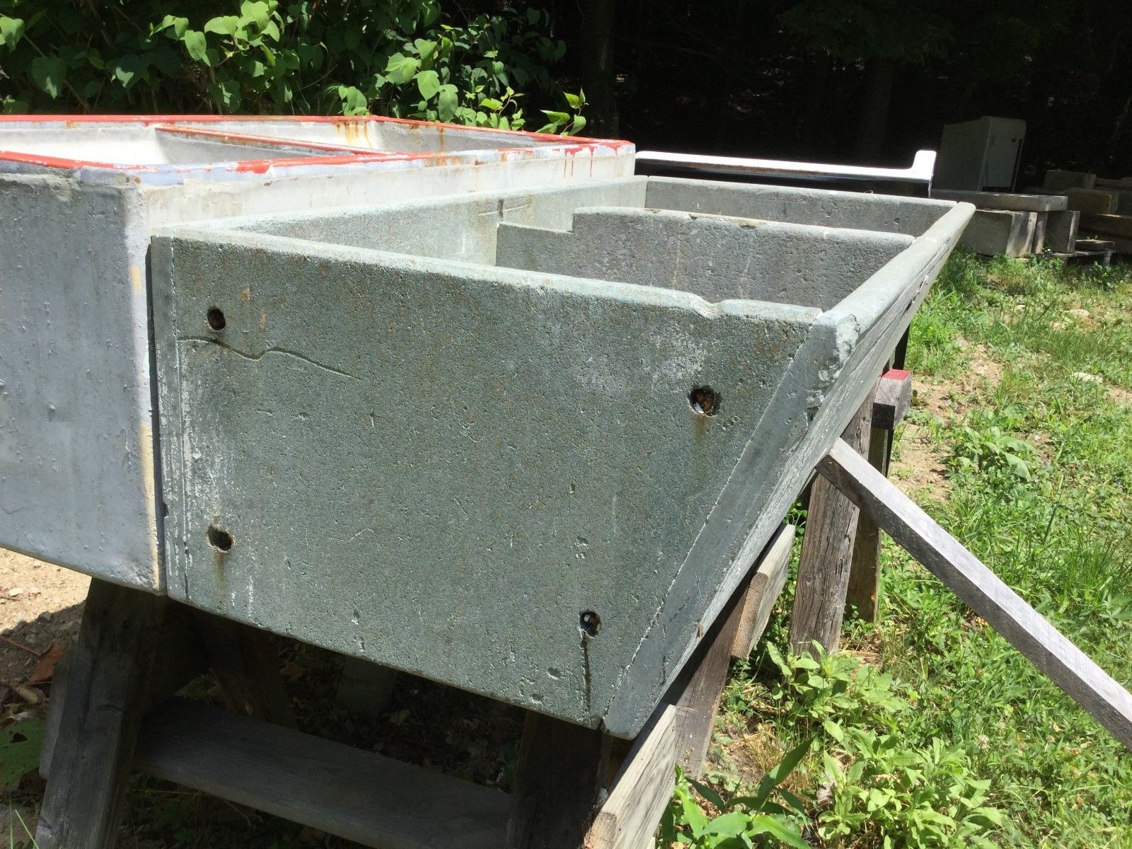 Antique Vintage Old Deep Double Basin Soapstone Sink Laundry