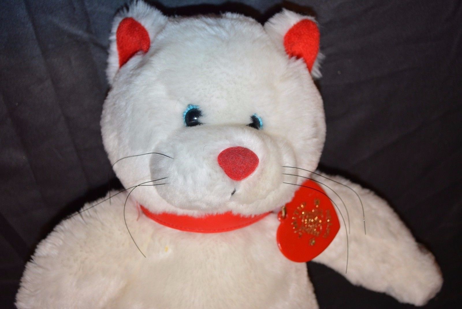 Build A Bear Floppy Cat Limited Edition 16" Stuffed Animal Plush White Retired