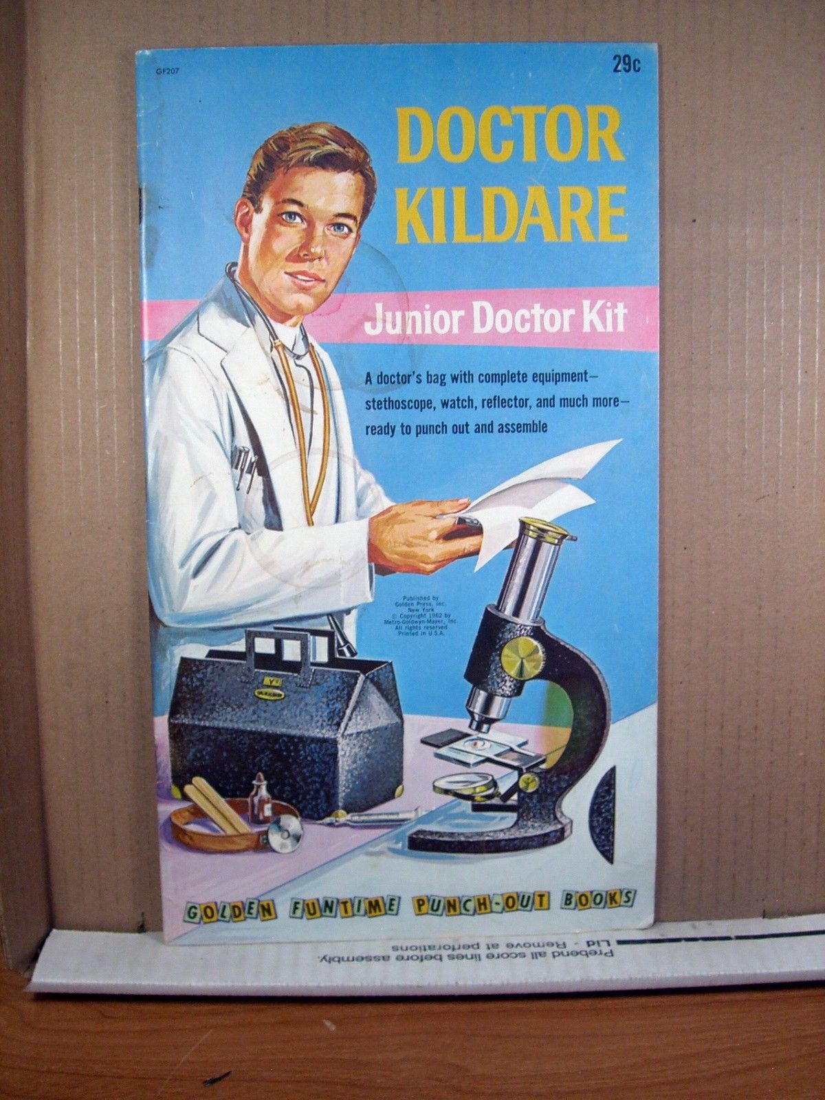 Doctor Kildare Junior Doctor Kit, Punchout Book, 1962