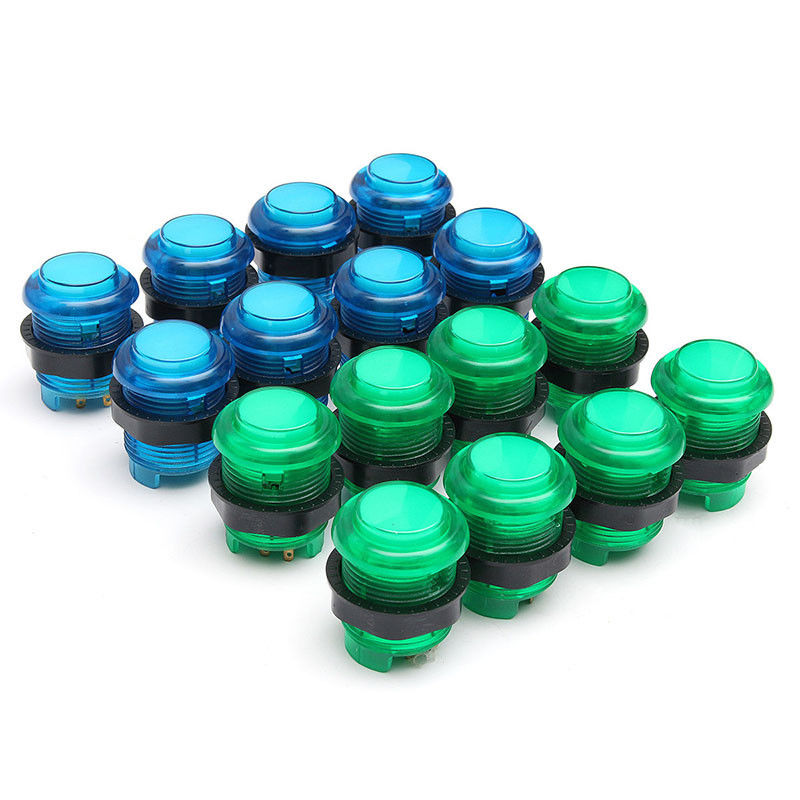 20 DIY LED Arcade Game Buttons + 2 Joysticks + 2 USB Encoder Kit Game Parts Set