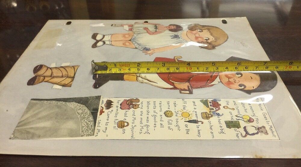 Rare Old Vintage Bumpty Paper Doll With Little Fold Up Story Book