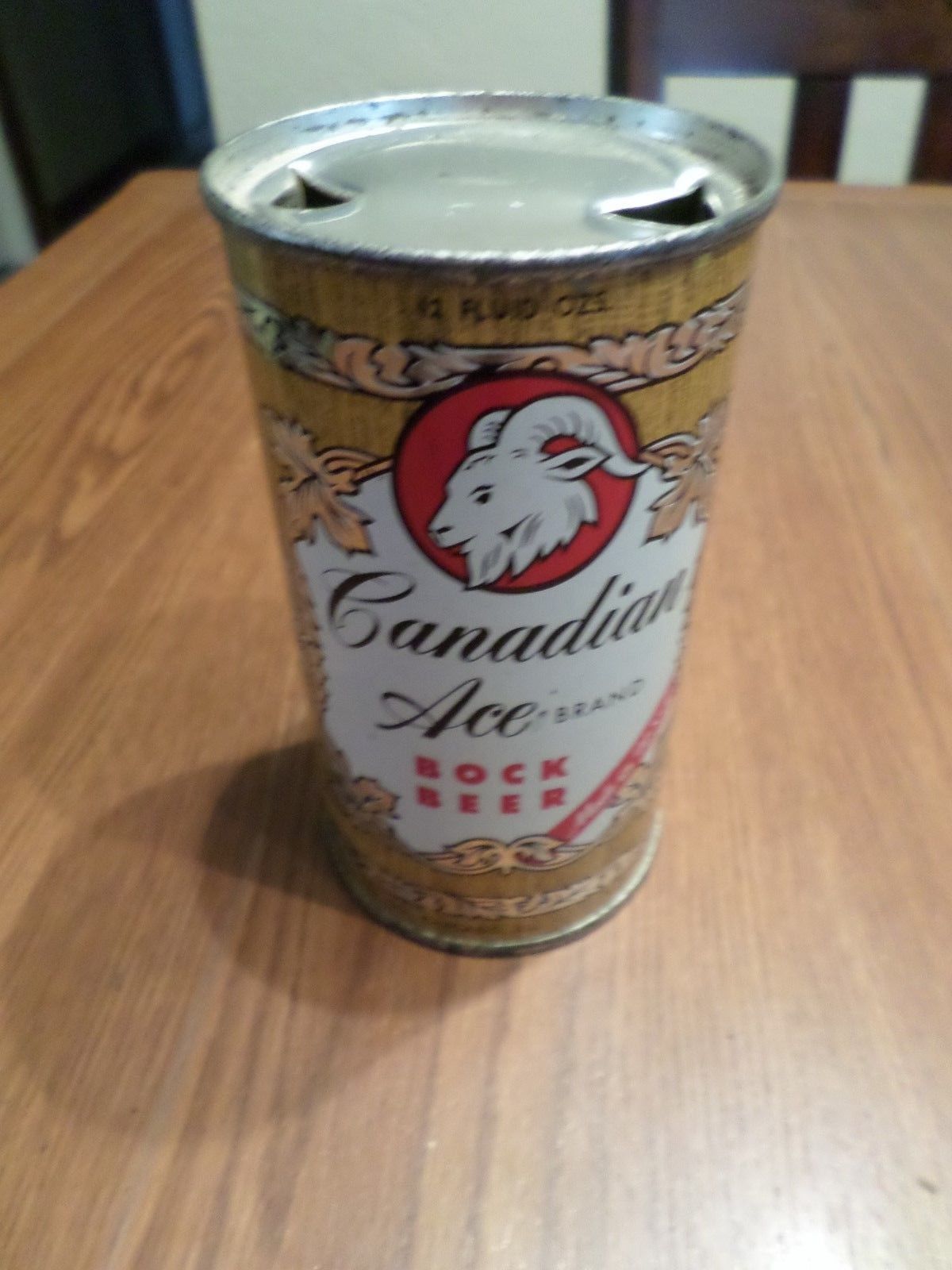 Rare Beauty Hi Grade Vintage Canadian Ace BOCK Chicago Flat Top Beer Can
