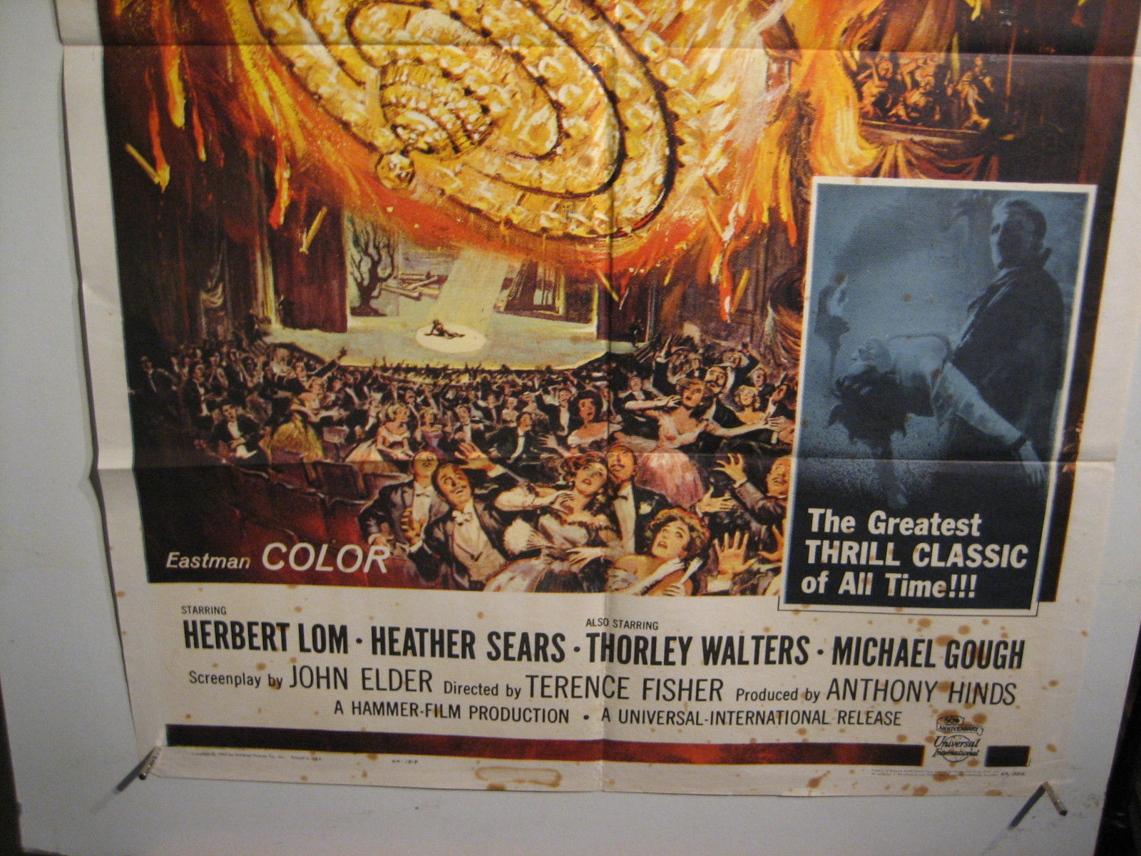 The Phantom of the Opera Original 1sh Movie Poster '62 Hammer horror