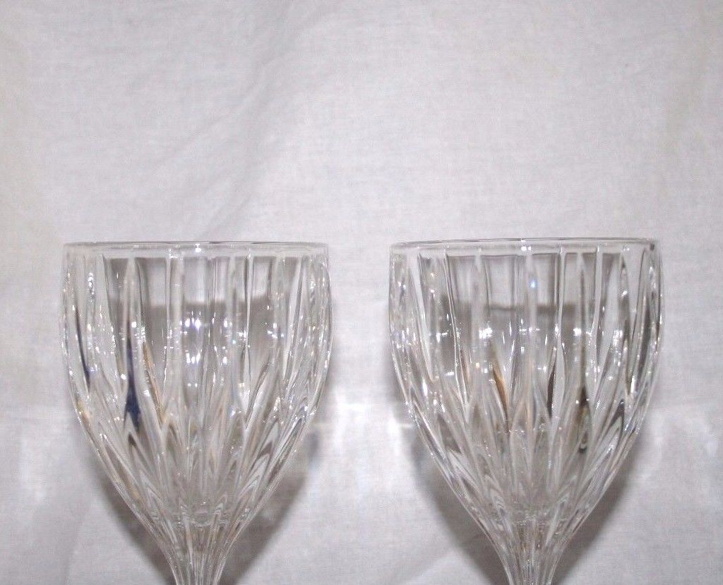 Mikasa Park Lane Crystal 6 1/4 in Wine Goblets Set 2