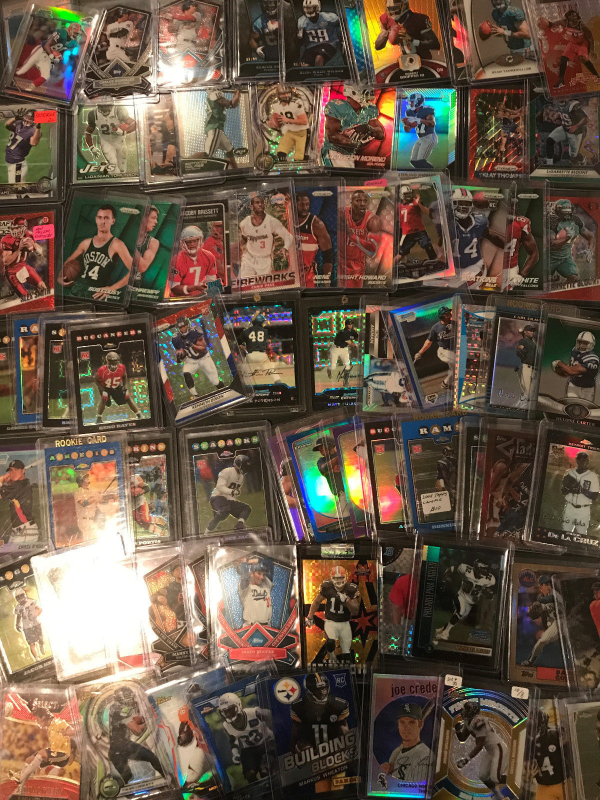 Huge Lot 1,200 ALL REFRACTOR Prizm Card Collection Insert RC #ed NBA NFL MLB!