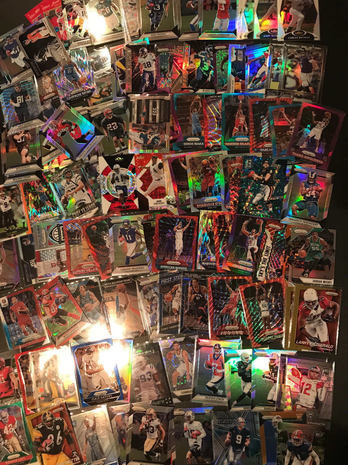 Huge Lot 1,200 ALL REFRACTOR Prizm Card Collection Insert RC #ed NBA NFL MLB!