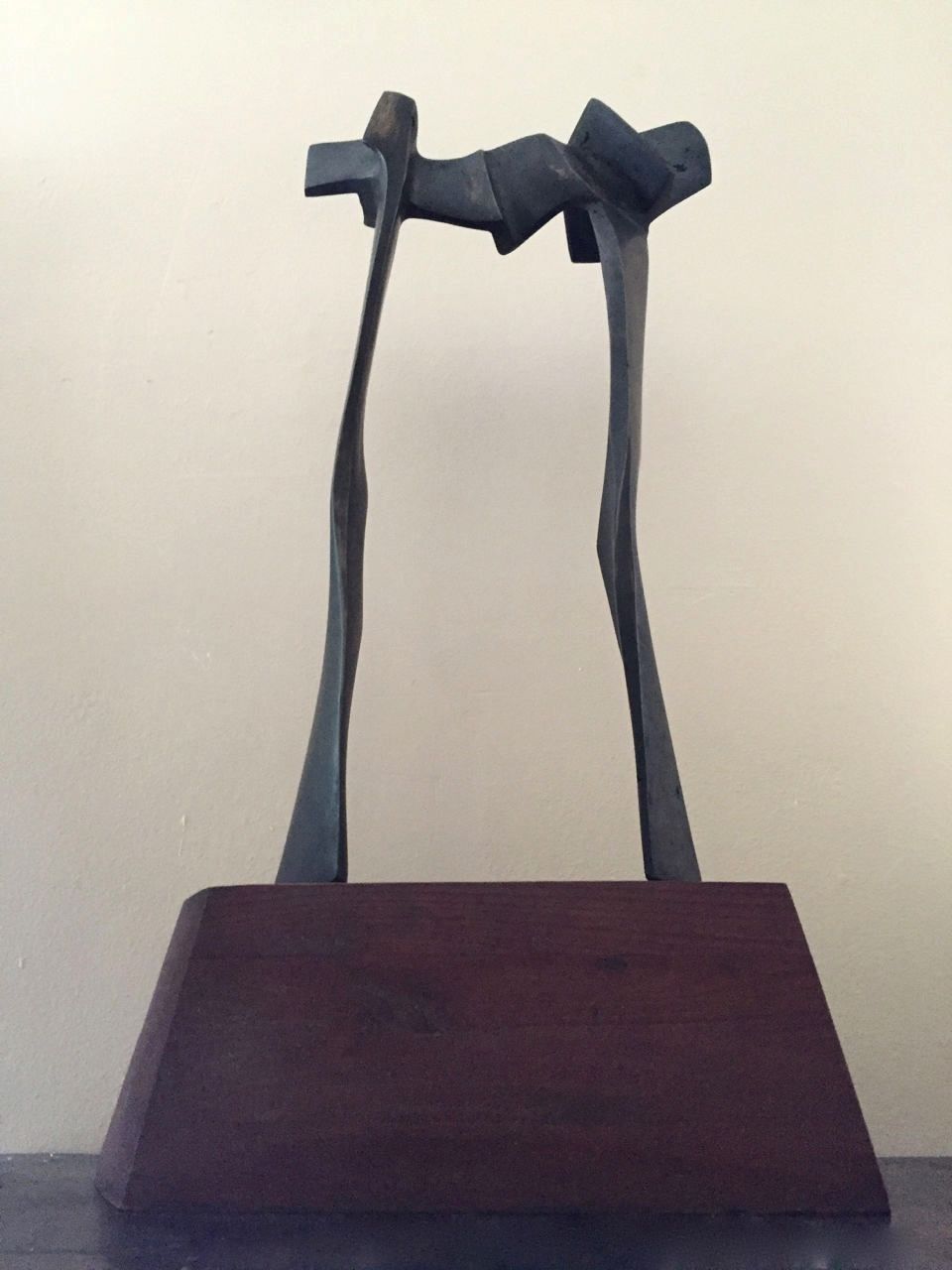 Vintage JOHN D. CLARK Bronze MODERN SCULPTURE Metal Art Mid Century ABSTRACT SWC