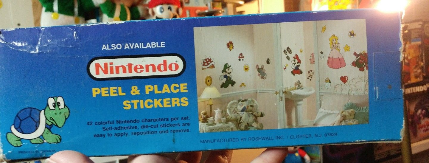 nintendo walltrim mario vintage boarder print retro still in box