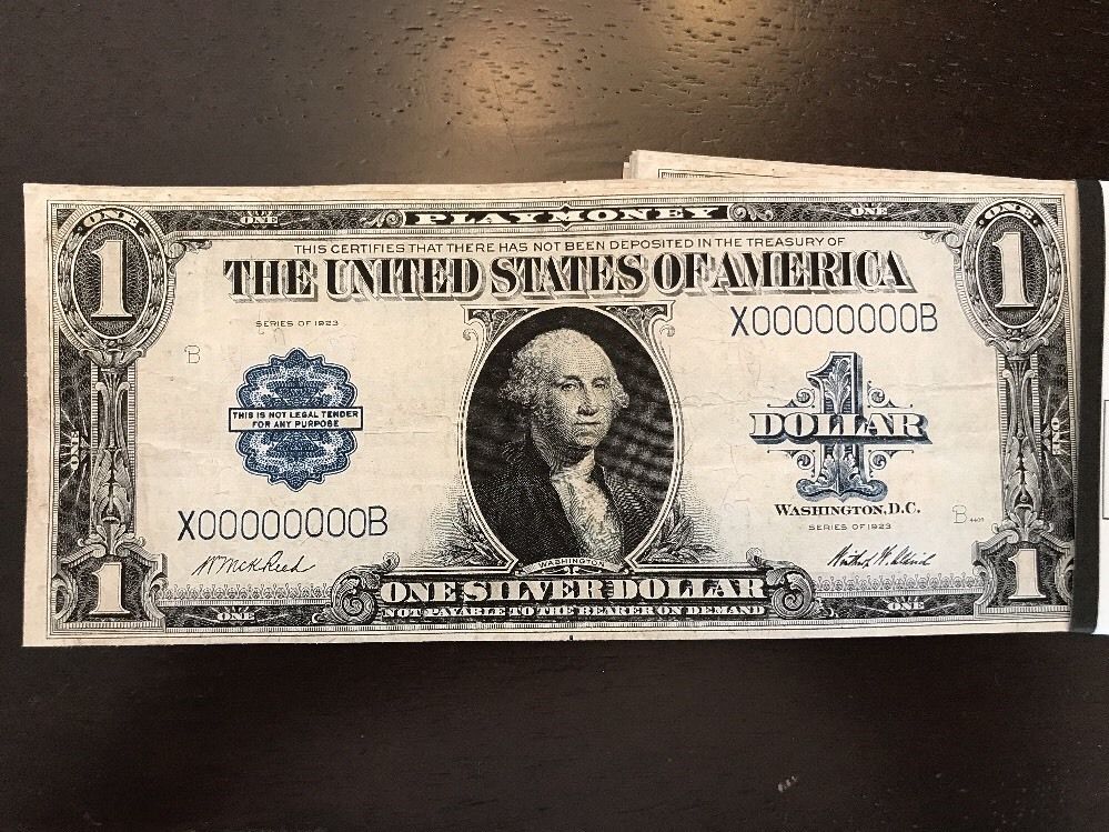 $20 In 1923 Silver Certificate $1 Bills Play/Prop Money, USA Washington Act Size