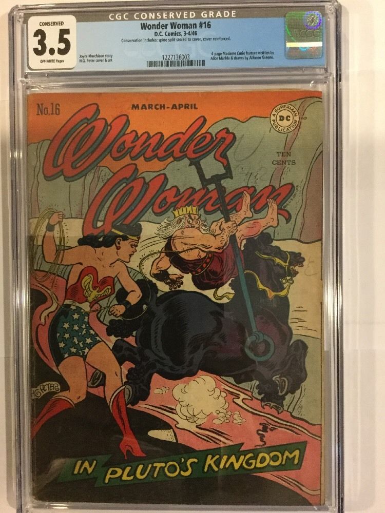 Wonder Woman (1942 1st Series DC) #16. CGC 3.5