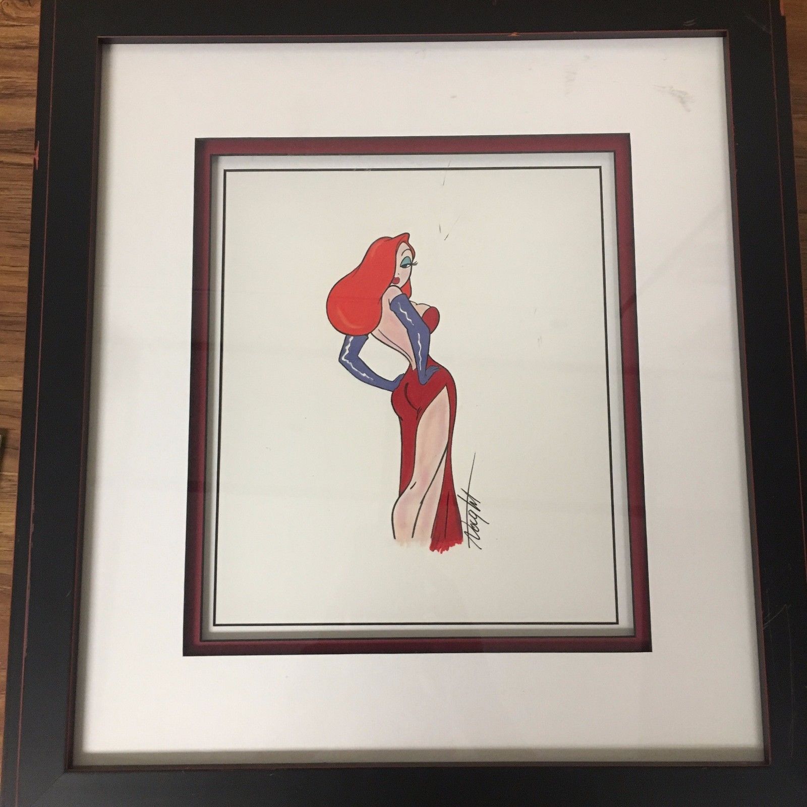 Jessica Rabbit Original Mixed Media by Allyson Vought