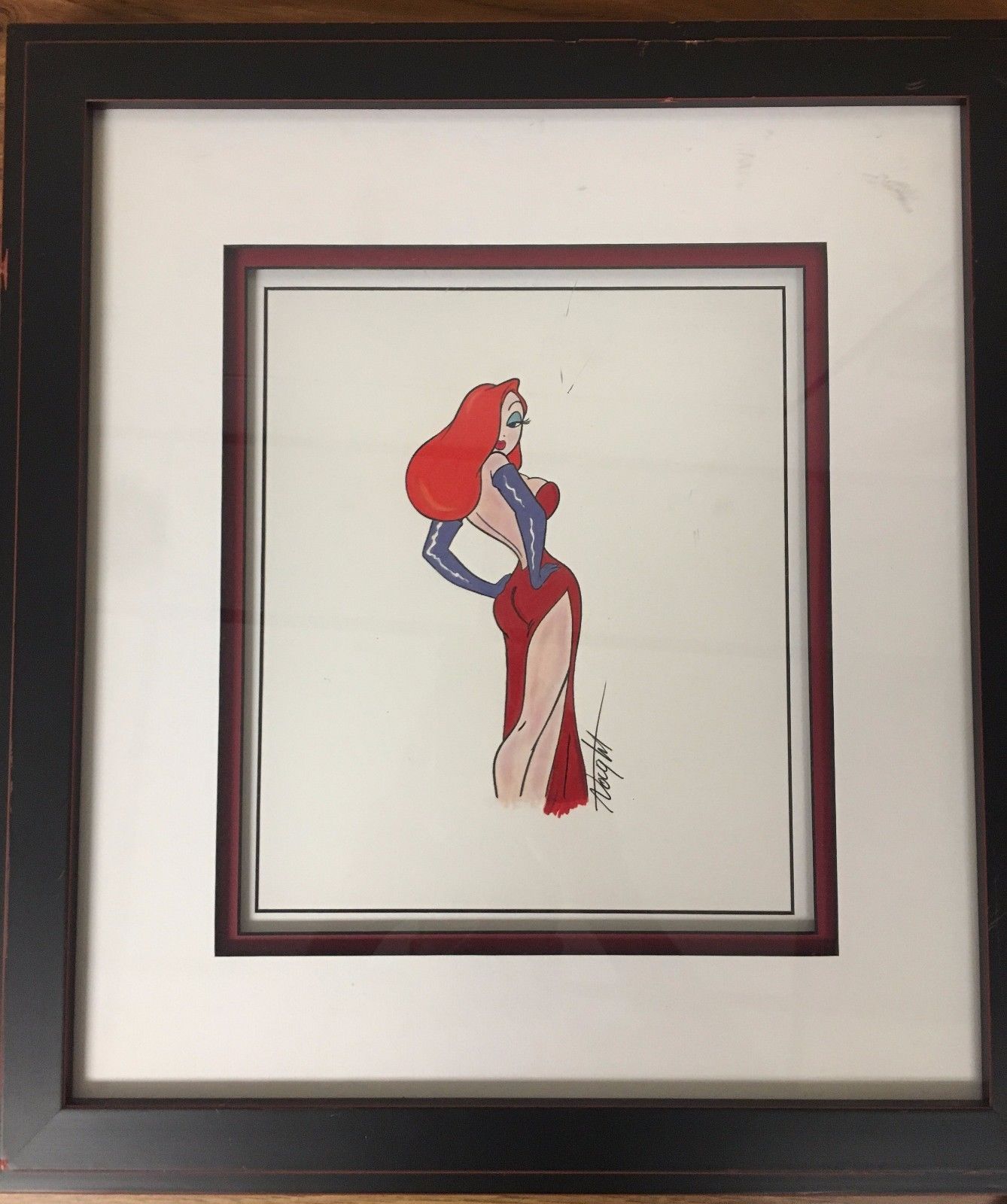 Jessica Rabbit Original Mixed Media by Allyson Vought