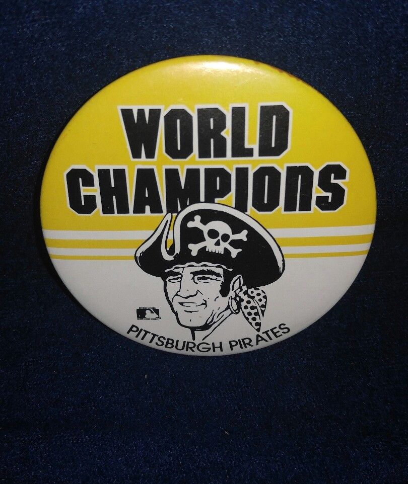 VINTAGE 3" 1979 PITTSBURGH PIRATES WORLD SERIES CHAMPIONS BASEBALL PIN / BUTTON