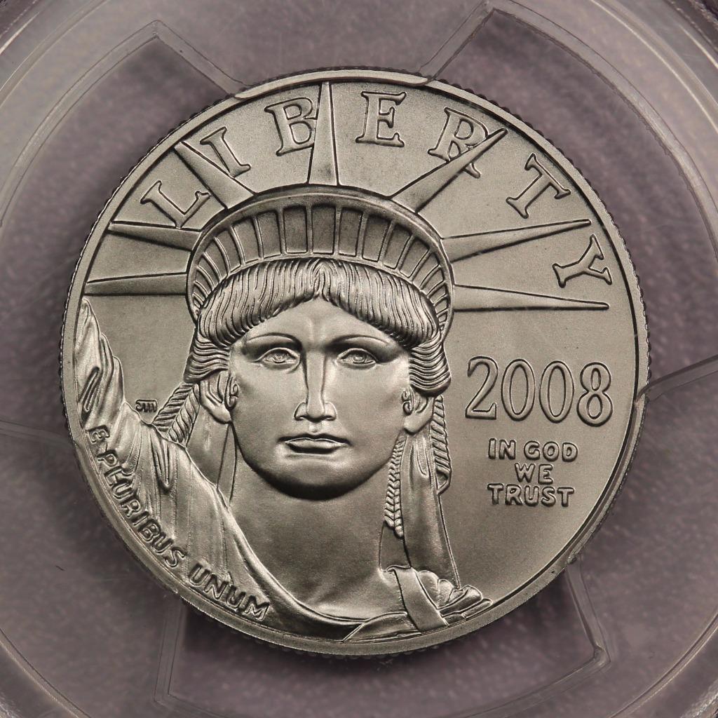 2008-W $50 Platinum American Eagle PCGS MS70 First Strike (Super Low Mintage)