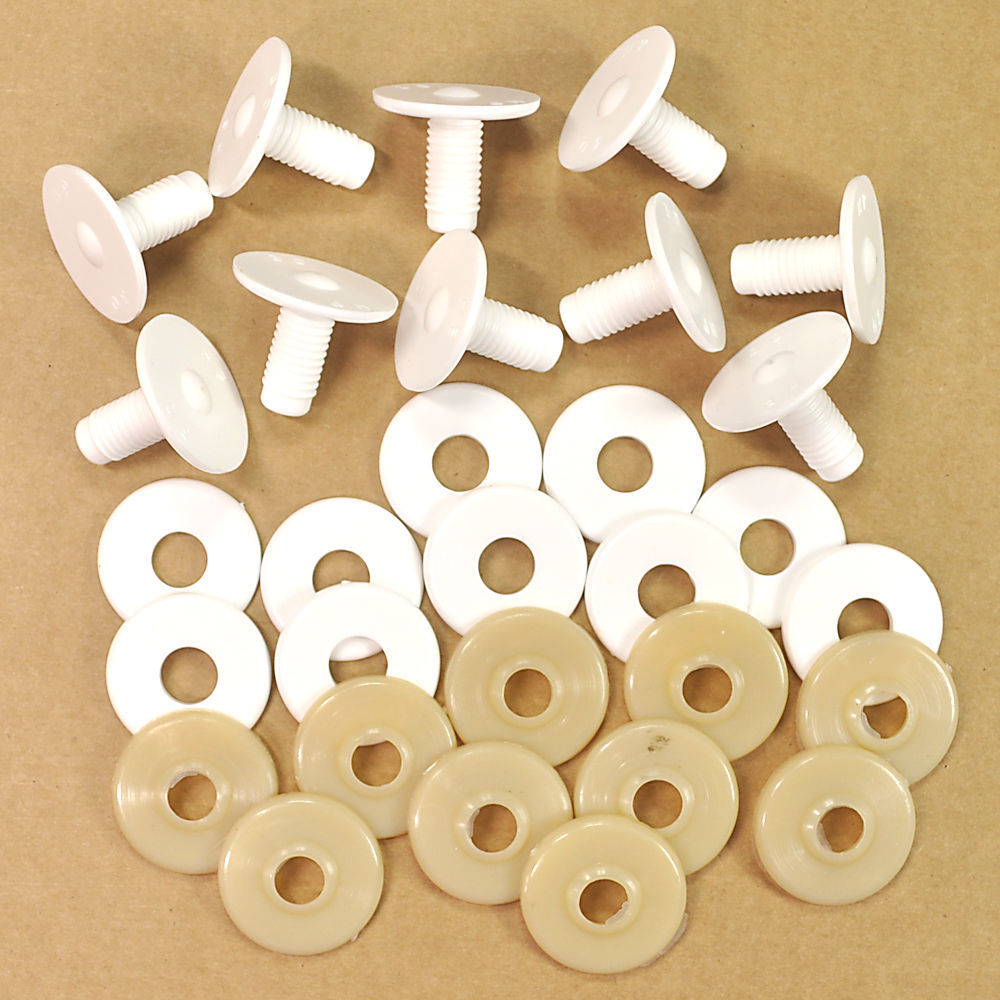 White Plastic Safety Doll Joints (35mm) x 10 Bear Making