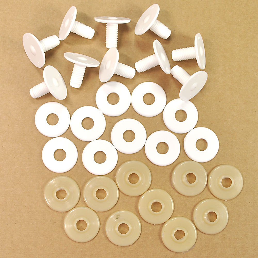 White Plastic Safety Doll Joints (35mm) x 10 Bear Making