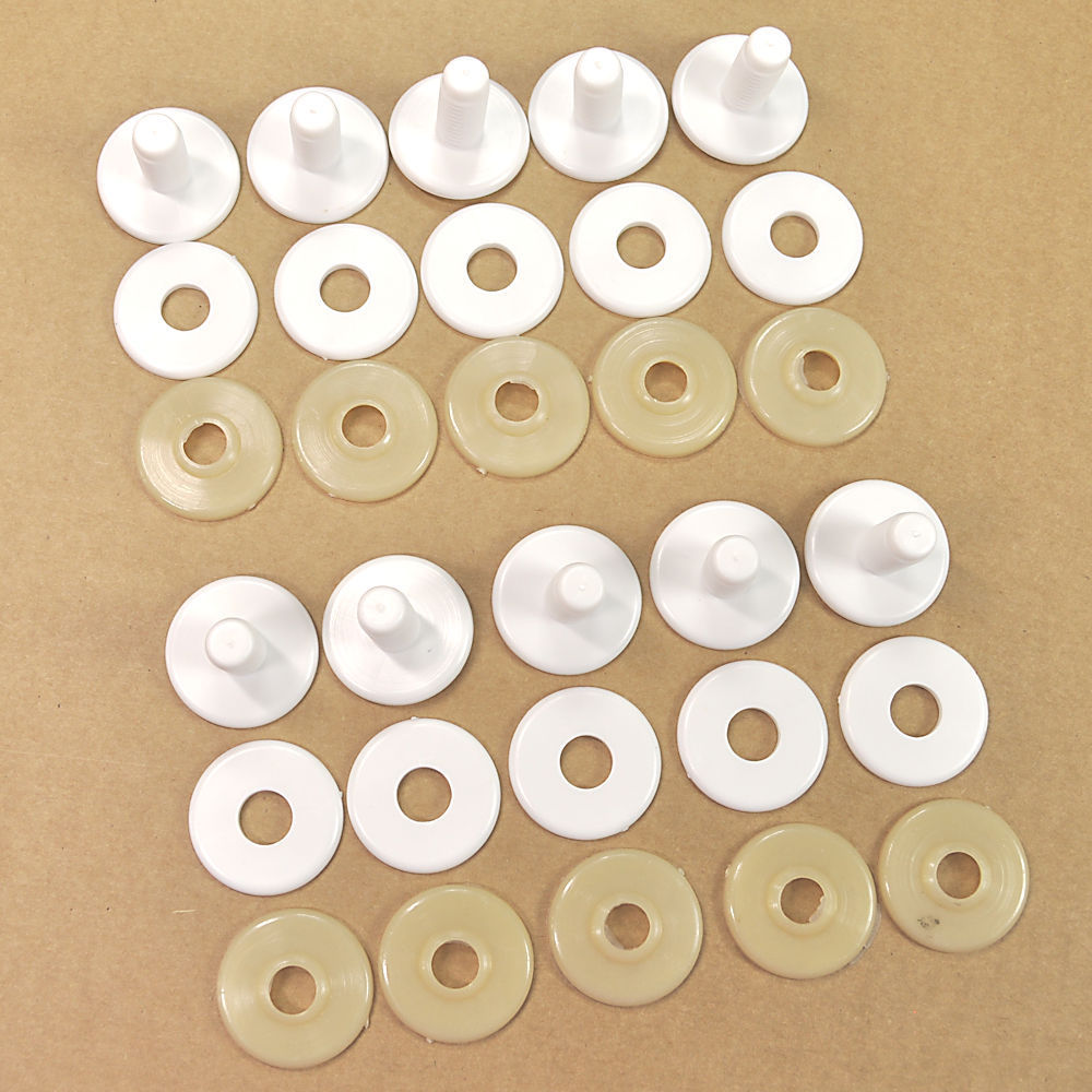 White Plastic Safety Doll Joints (35mm) x 10 Bear Making