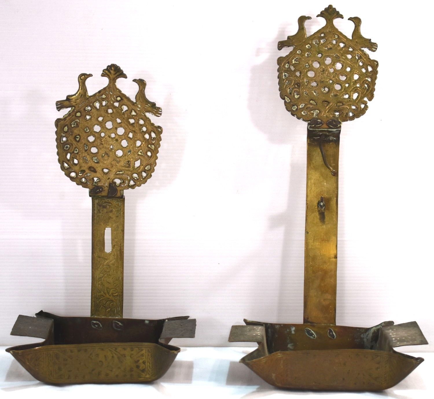 Pair of Old  Authentic 19th-Century Moroccan Candlesticks Handmade