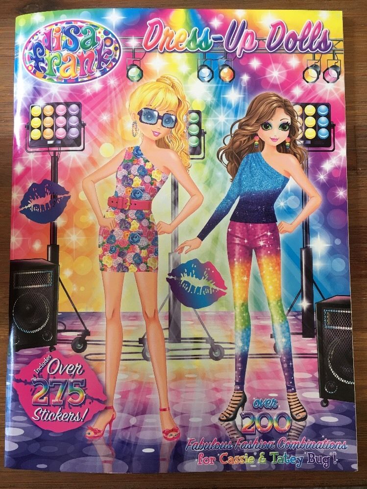 Lisa Frank Dress Up Casey & Tatey Over 275 Stickers Activity Book Paper Dolls