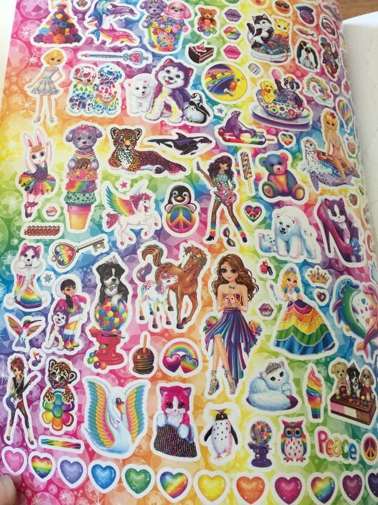 Lisa Frank Dress Up Casey & Tatey Over 275 Stickers Activity Book Paper Dolls