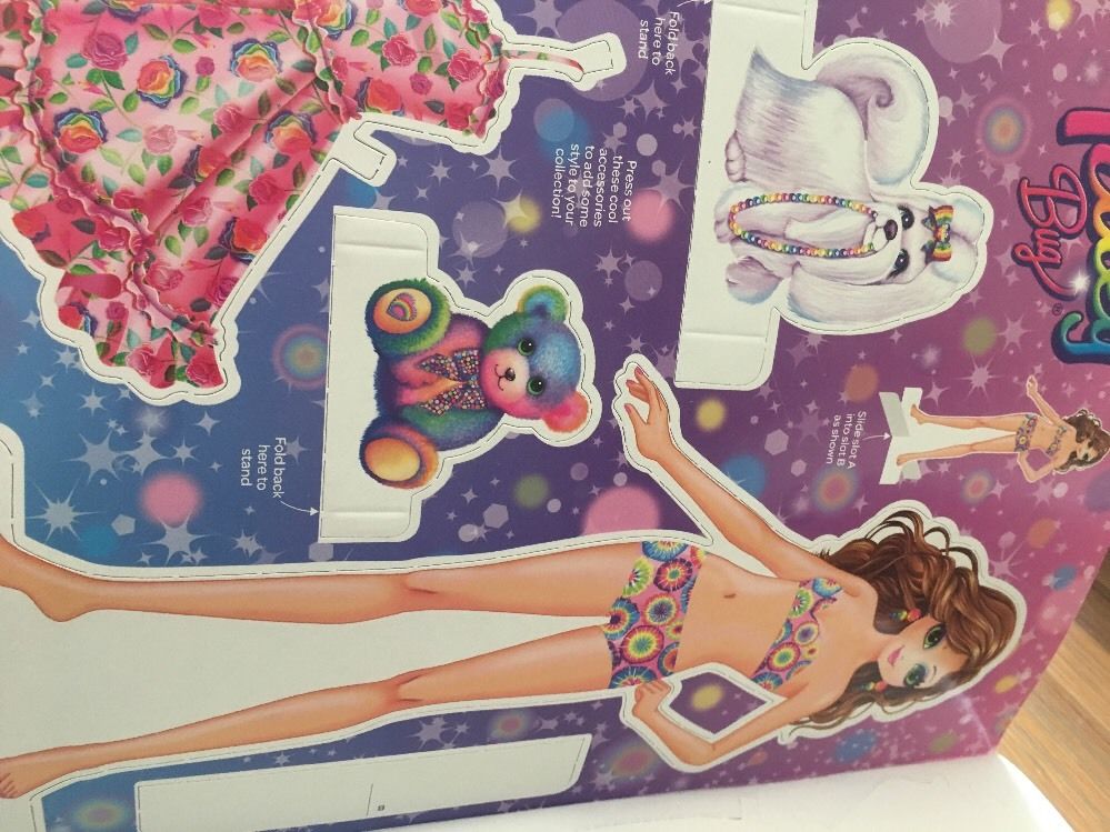 Lisa Frank Dress Up Casey & Tatey Over 275 Stickers Activity Book Paper Dolls