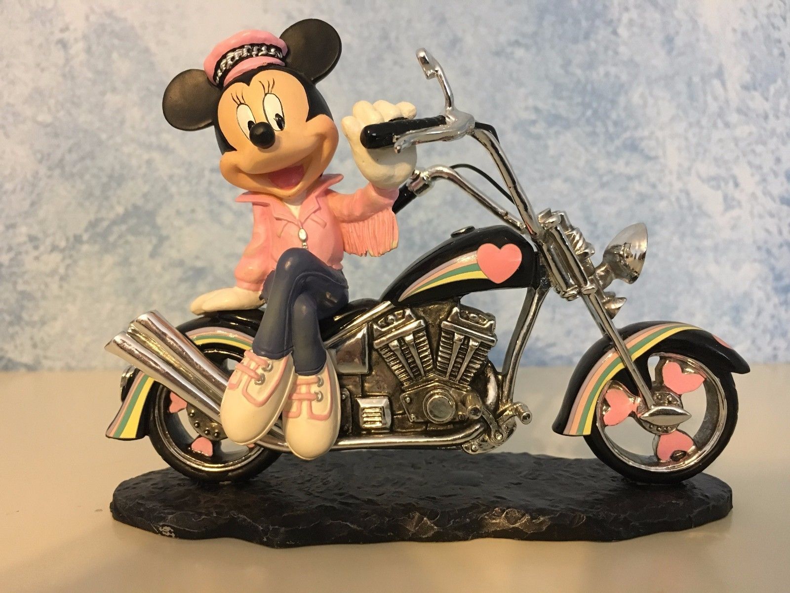 Extremely Rare! Walt Disney Minnie Mouse Sittin on Motorcycle Figurine LE Statue