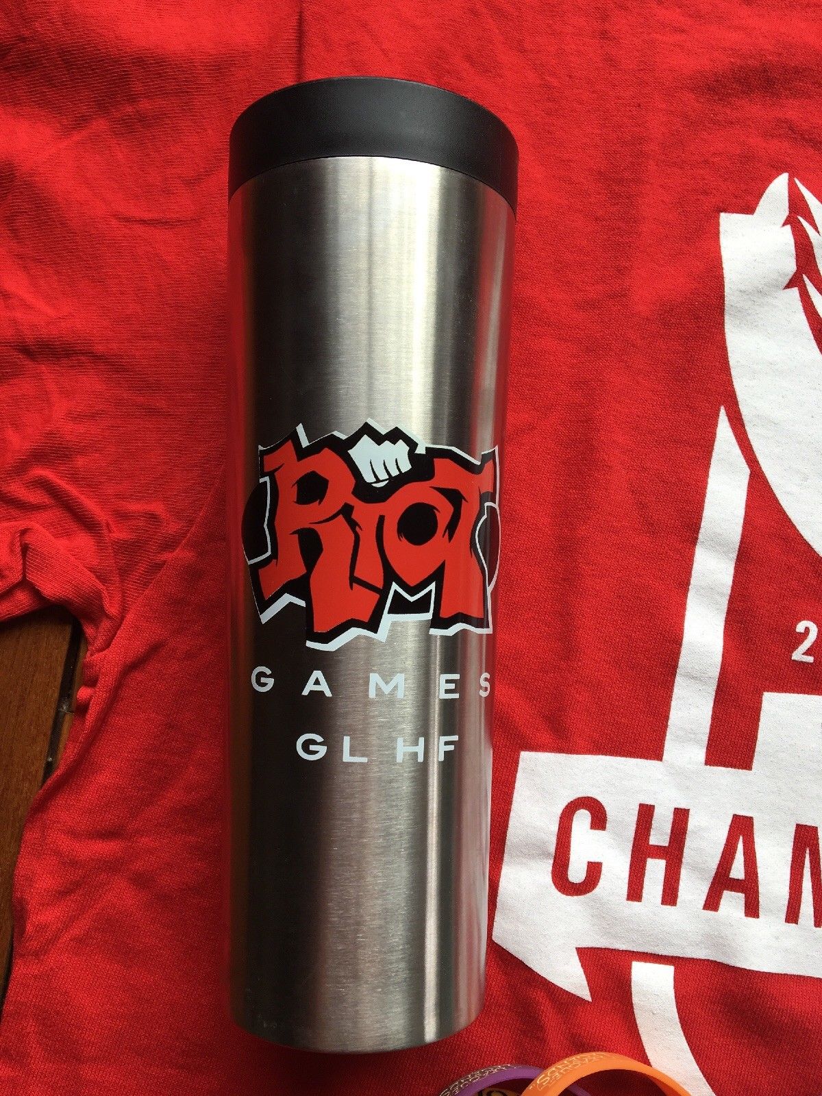 Riot League Of Legends LoL T Shirt World Championships 2013 Red Large New BUNDLE