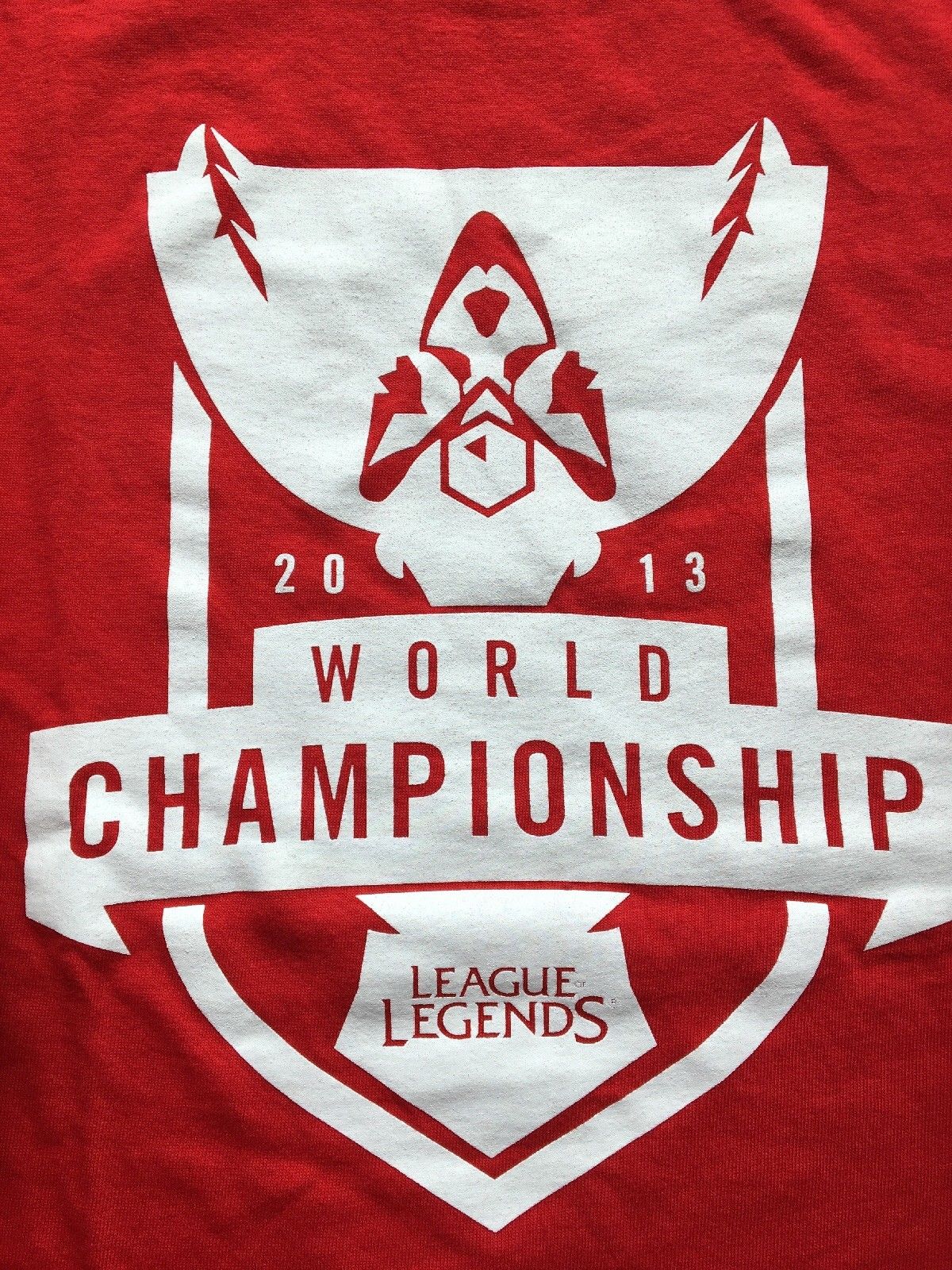 Riot League Of Legends LoL T Shirt World Championships 2013 Red Large New BUNDLE