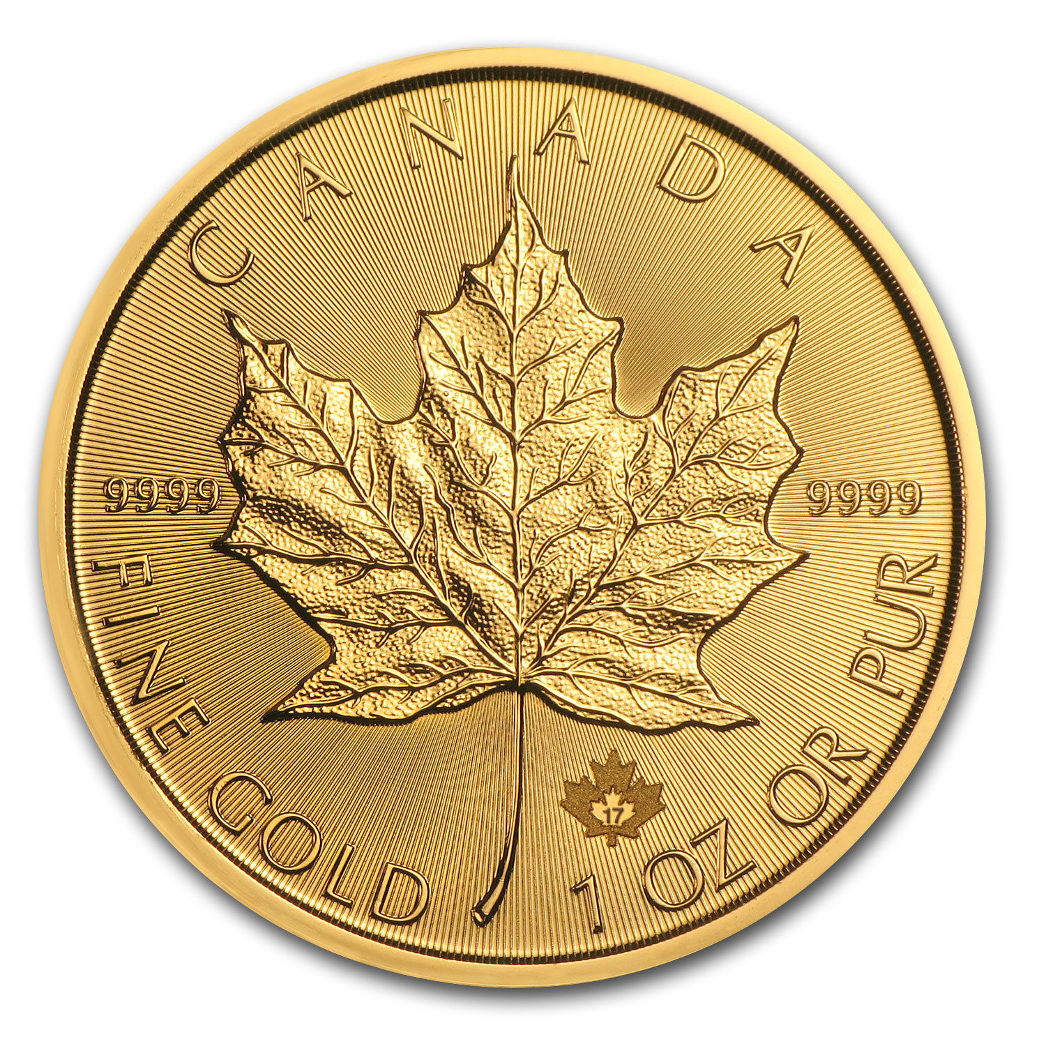 2017 Canada 1 oz Gold Maple Leaf Brilliant Uncirculated Coin - SKU #102768