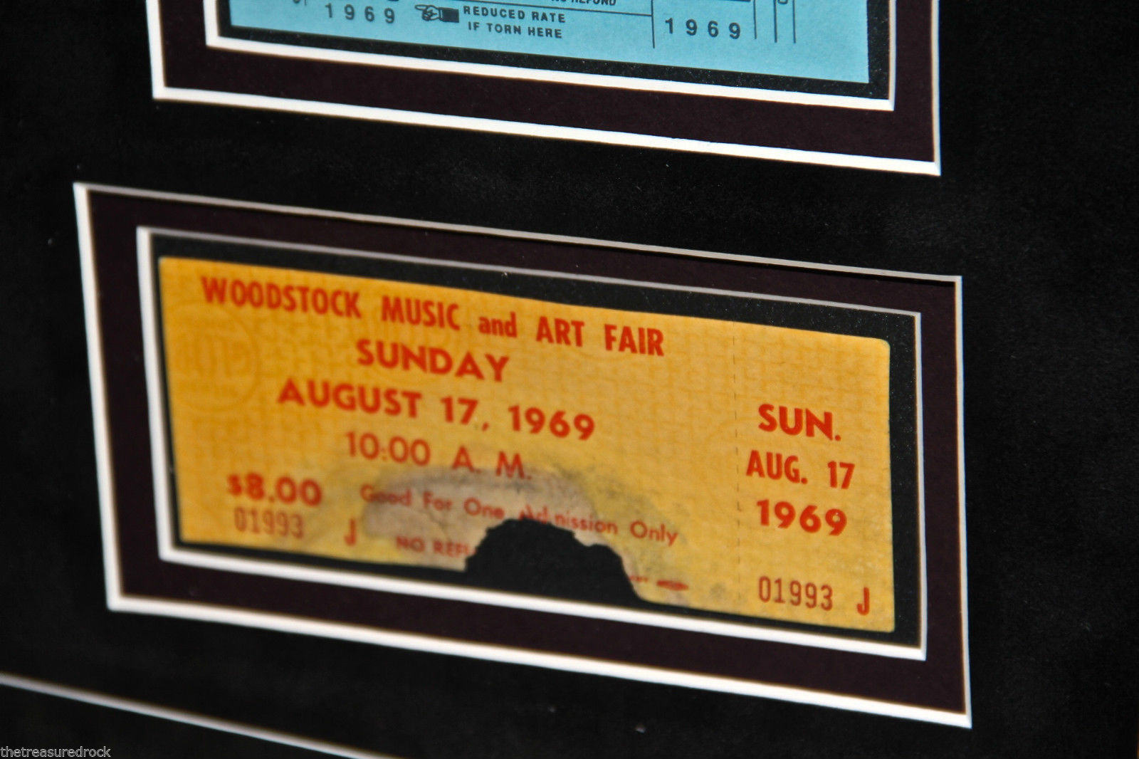 JIMI HENDRIX signed autographed display guitar WOODSTOCK TICKET 1969 RARE PSA