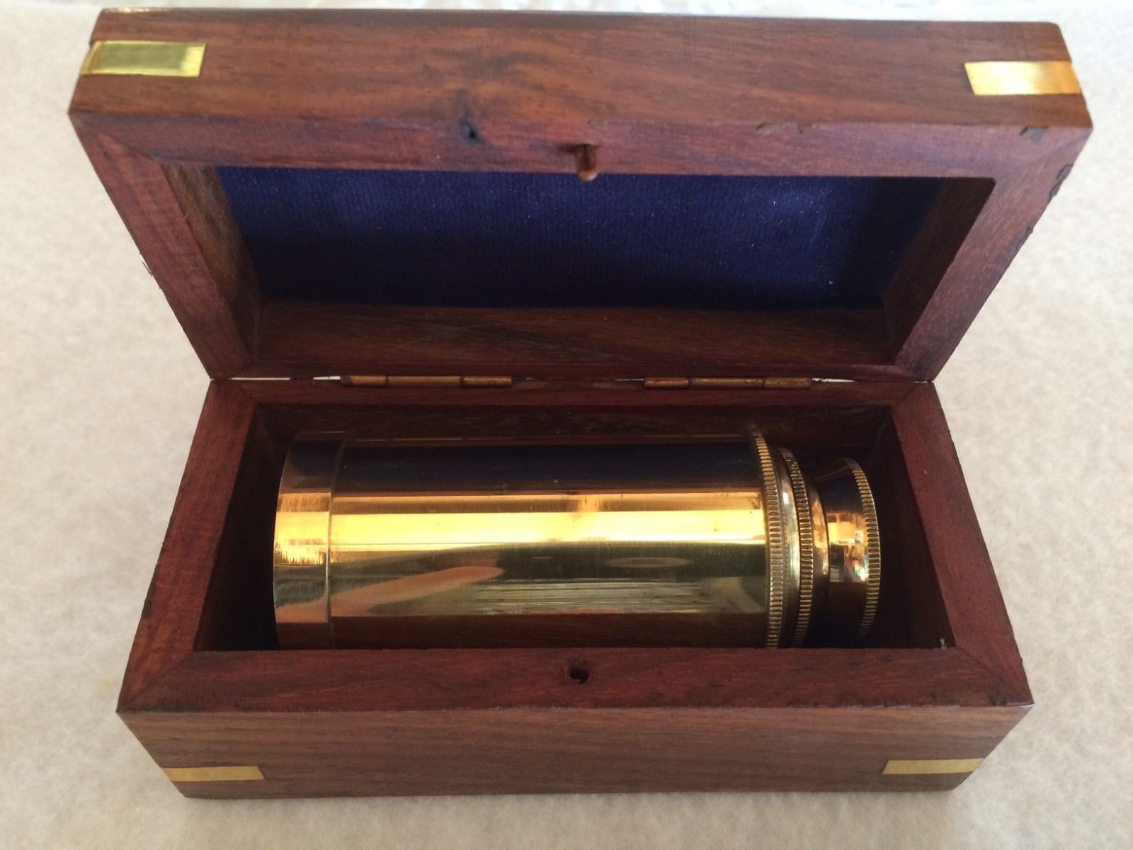 6" Brass Telescope w/ Box ~ Spyglass Maritime ~ Nautical Pirate Captain