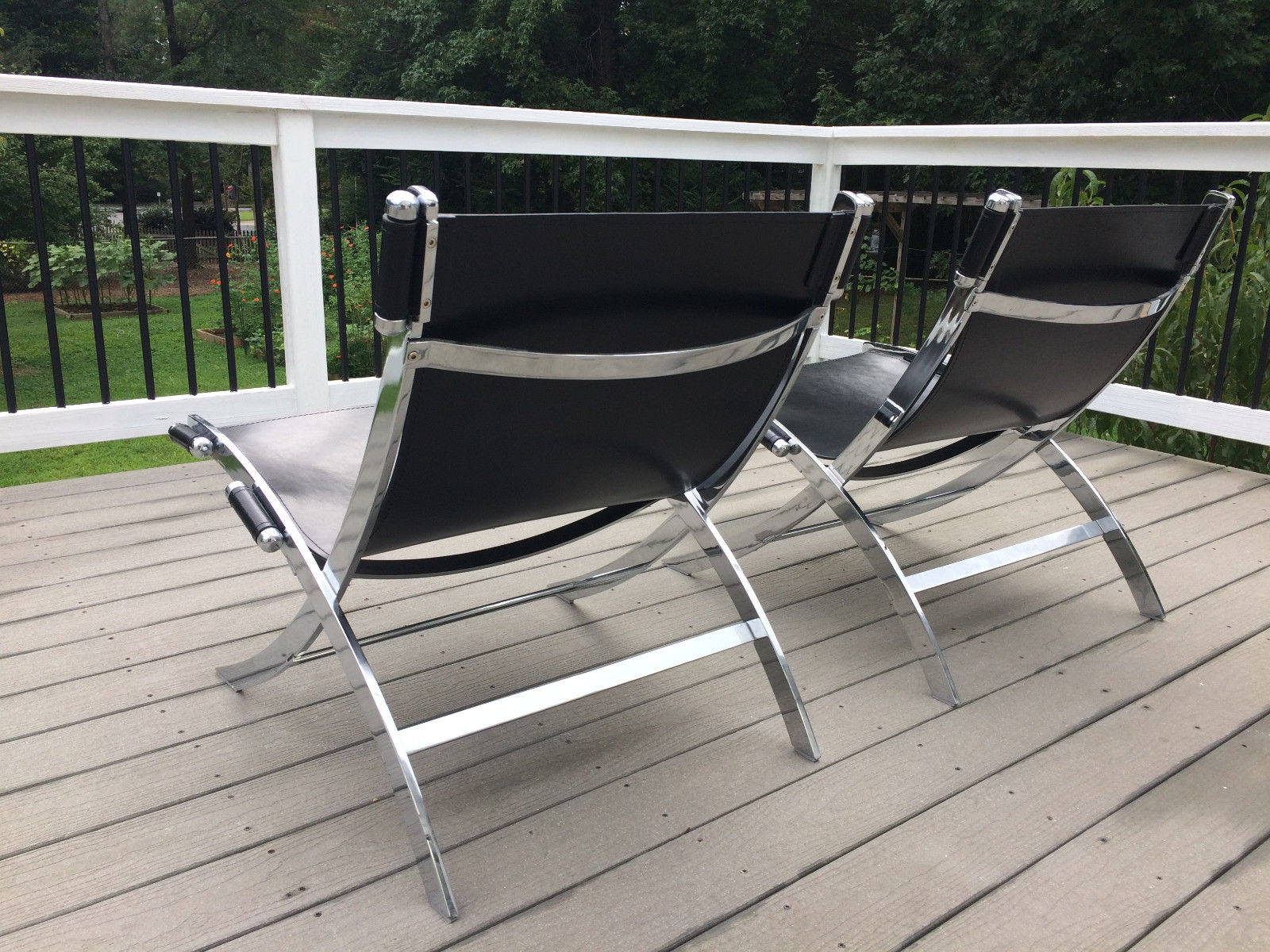 2 lounge chairs manner of Paul Tuttle mid century modern knoll paulin cassina