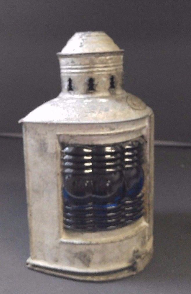 Antique Triplex Ship Signal Light Lantern Nautical Maritime Dates 1910