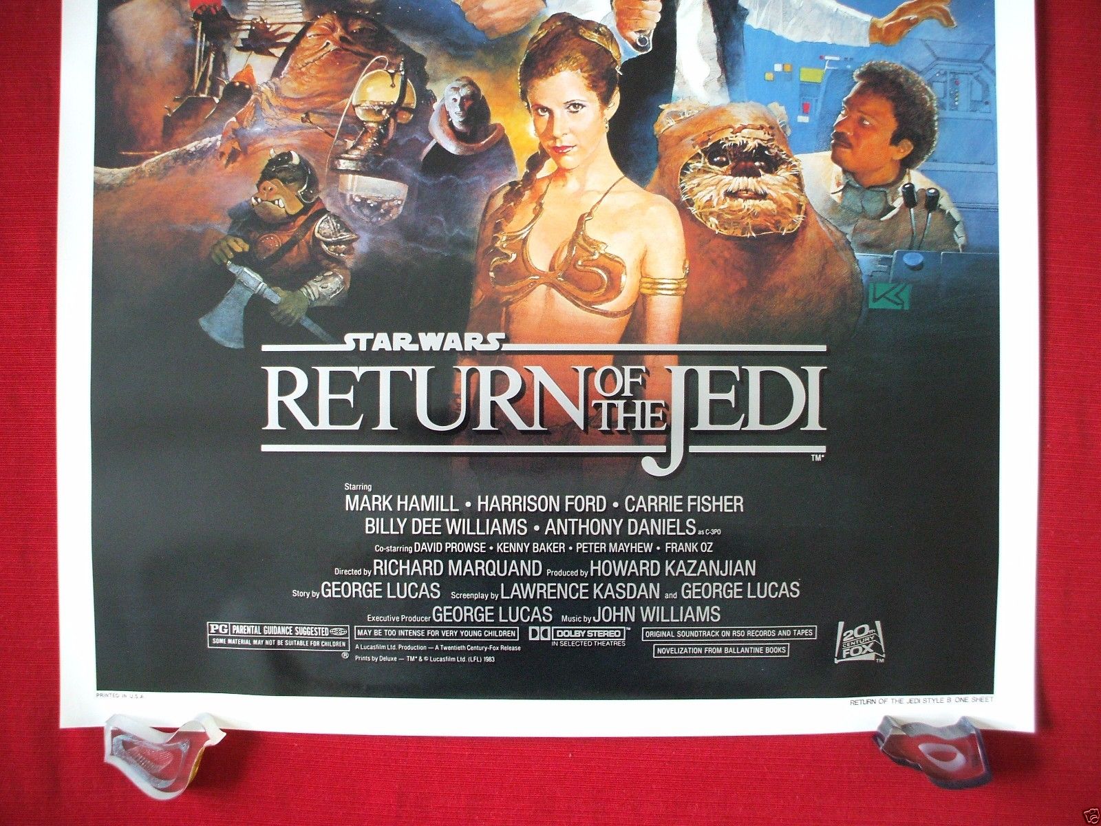 STAR WARS RETURN OF THE JEDI * 1983 ORIGINAL MOVIE POSTER 1SH STYLE B ROTJ NM-M