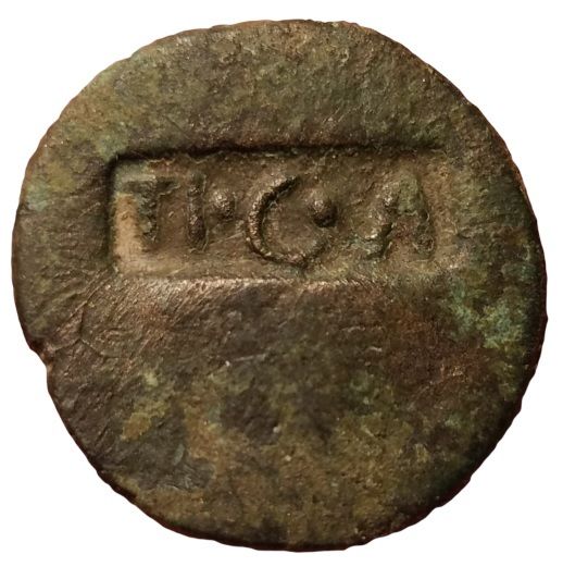 Caligula  Countermark  Ancient Coin TI.C.A