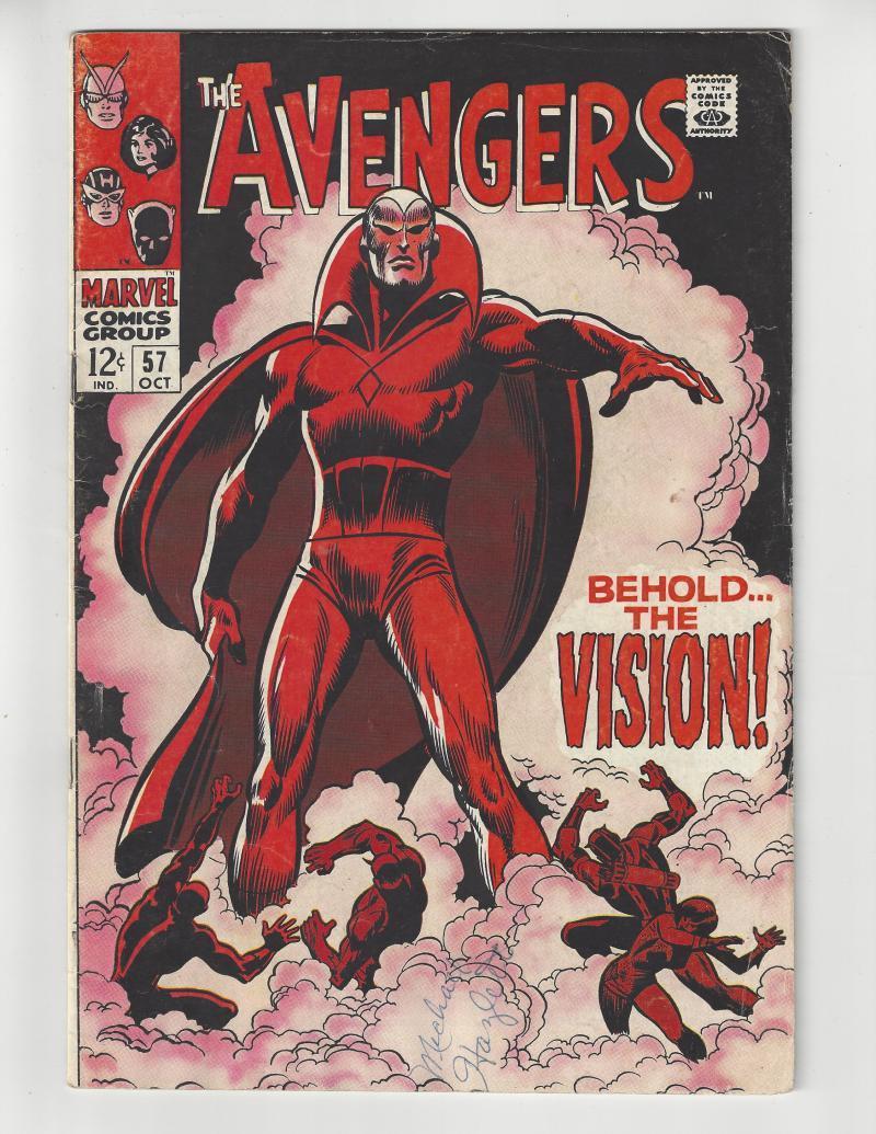 The Avengers #57/Silver Age Marvel Comic Book/1st Vision/VG-FN