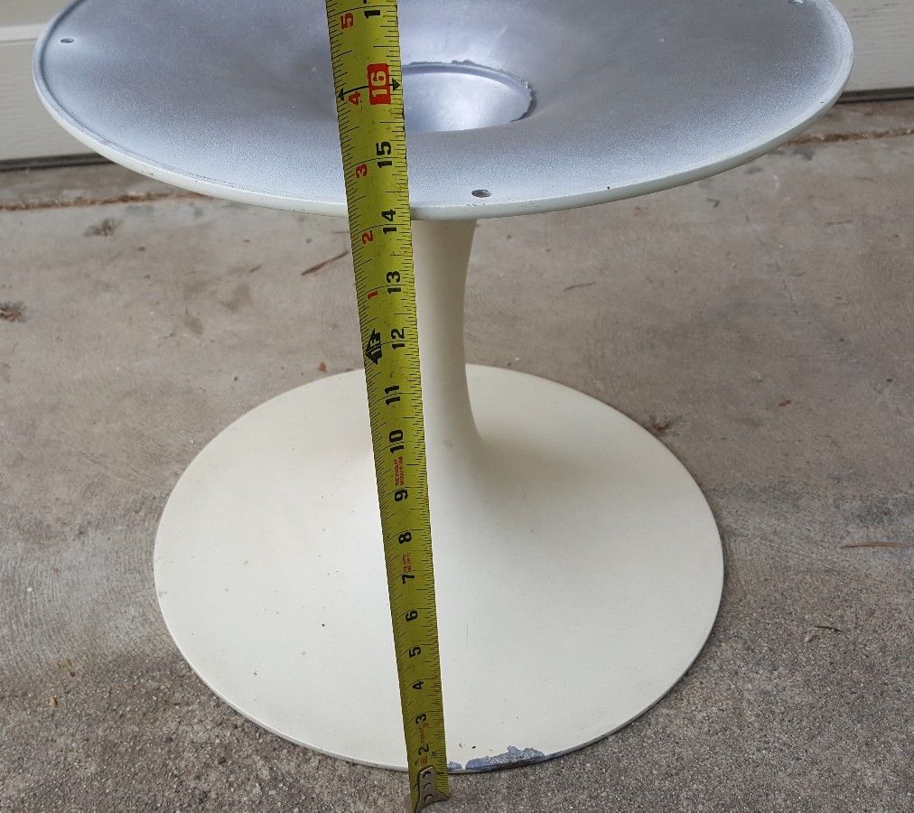 Vintage Mid Century Modern Aluminum Tulip Dining Table Base Saarinen Knoll era