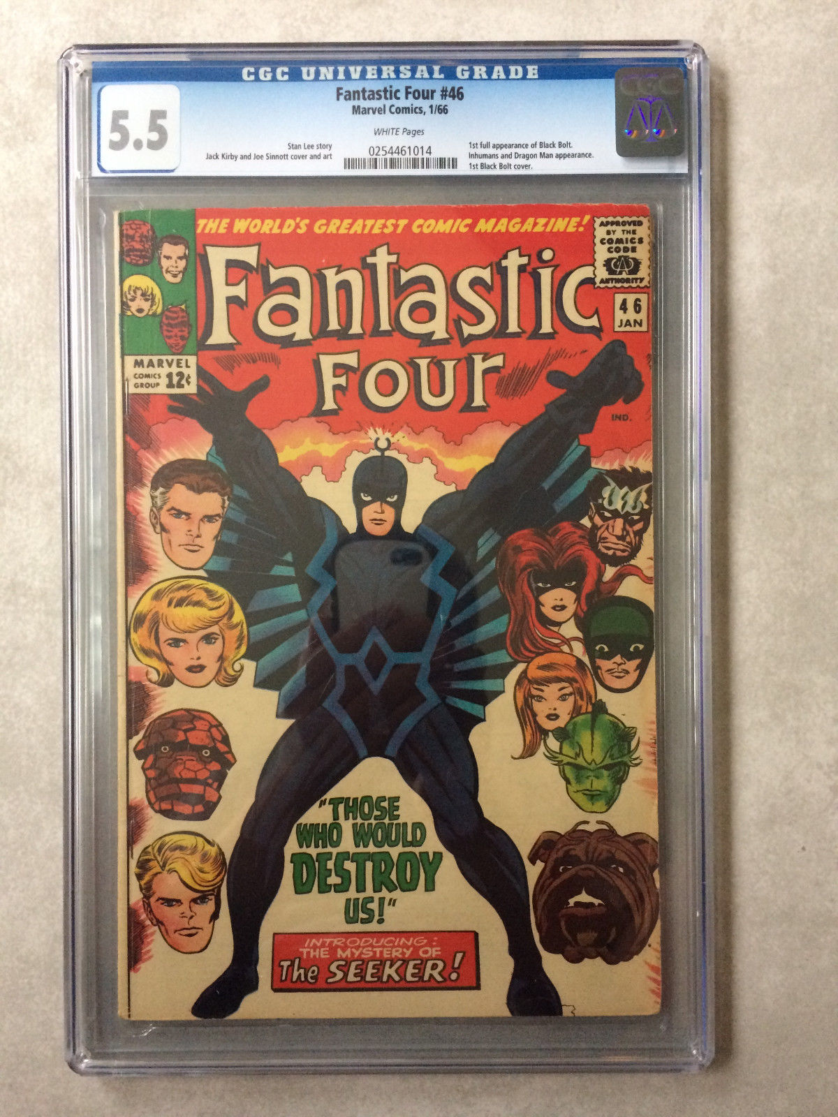 Fantastic Four #46, CGC 5.5, 1st full appearance of Black Bolt