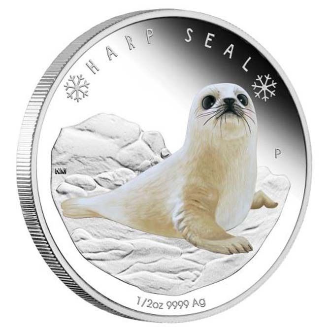 Australia Tuvalu 2017 Polar Babies Harp Seal 1/2oz Silver Proof Coin Perth Mint