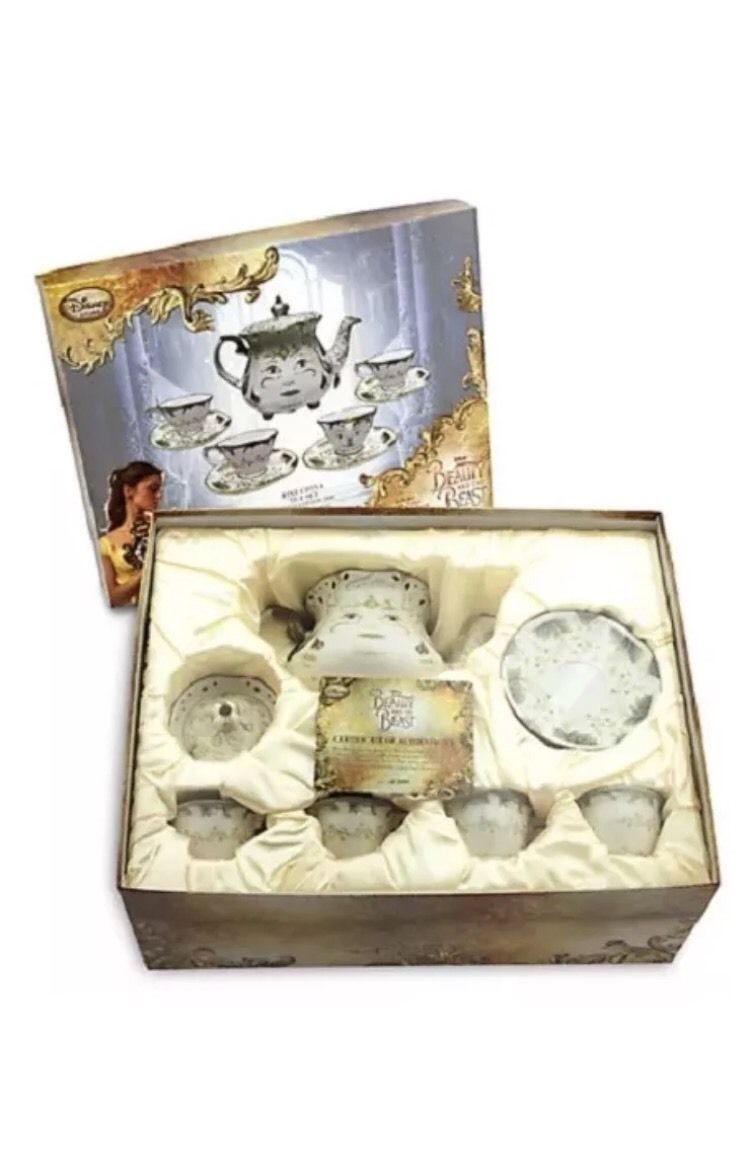 Disney Beauty and the beast live action fine china tea set limited edition NIB