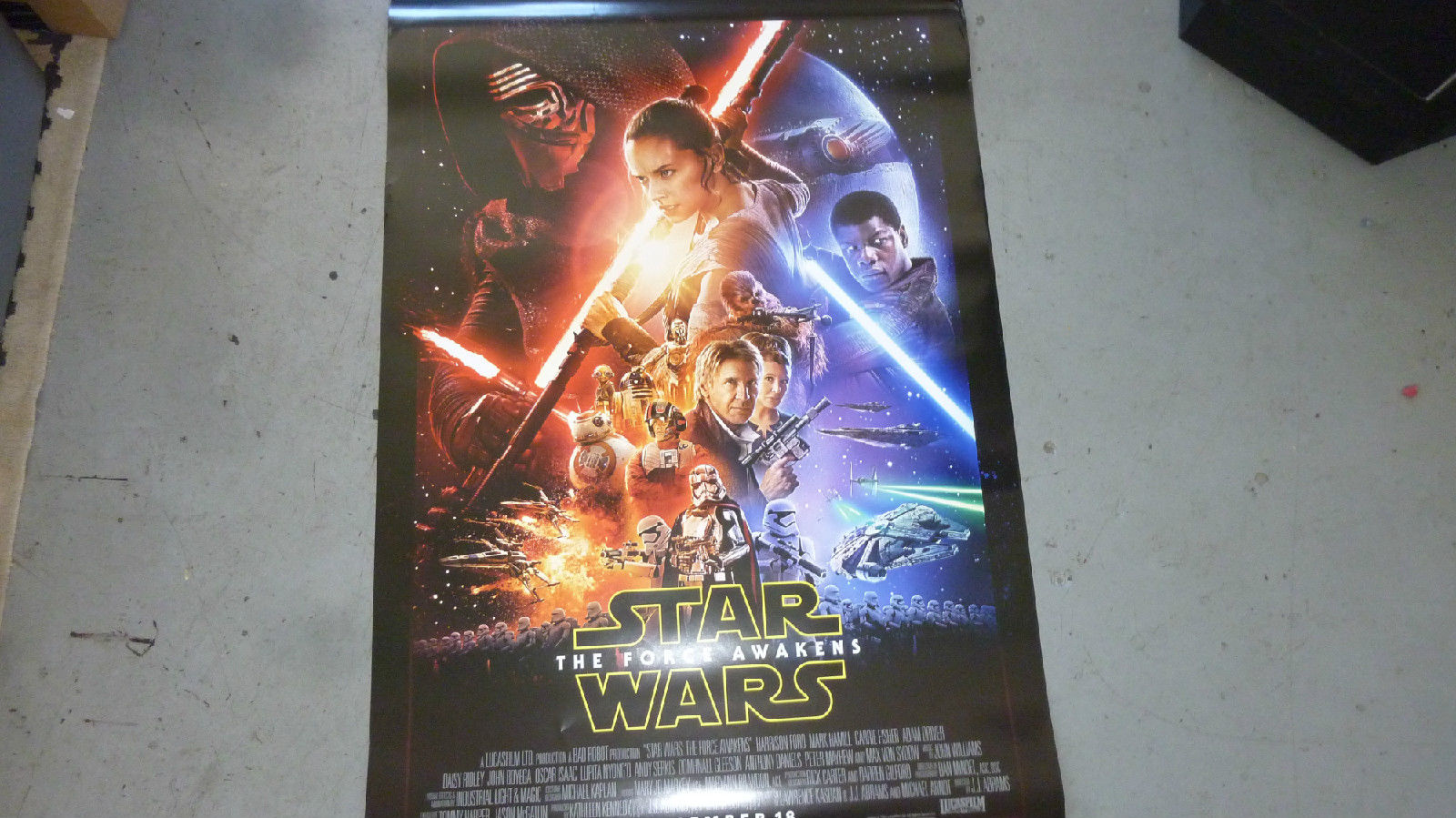 Star Wars The Force Awakens Double Sided Theatrical poster one sheet 27x40 #1