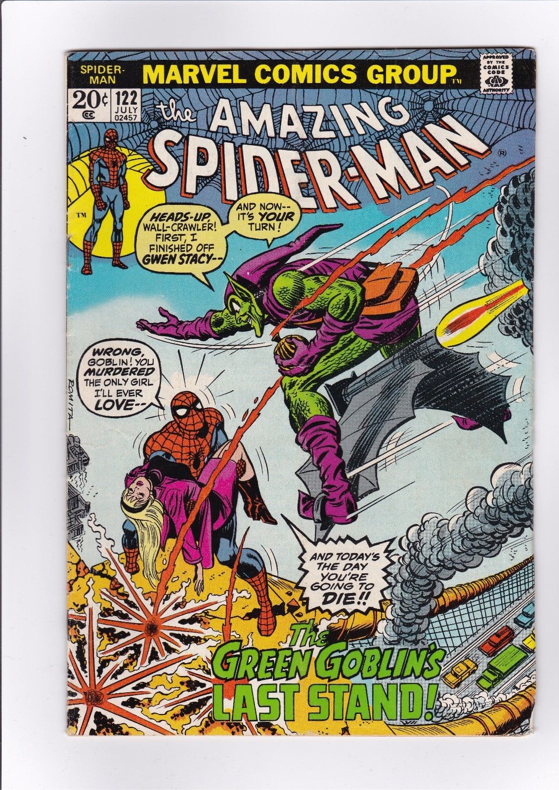 The Amazing Spider-Man #122 (W Marvel M) FN! HIGH RES SCANS!