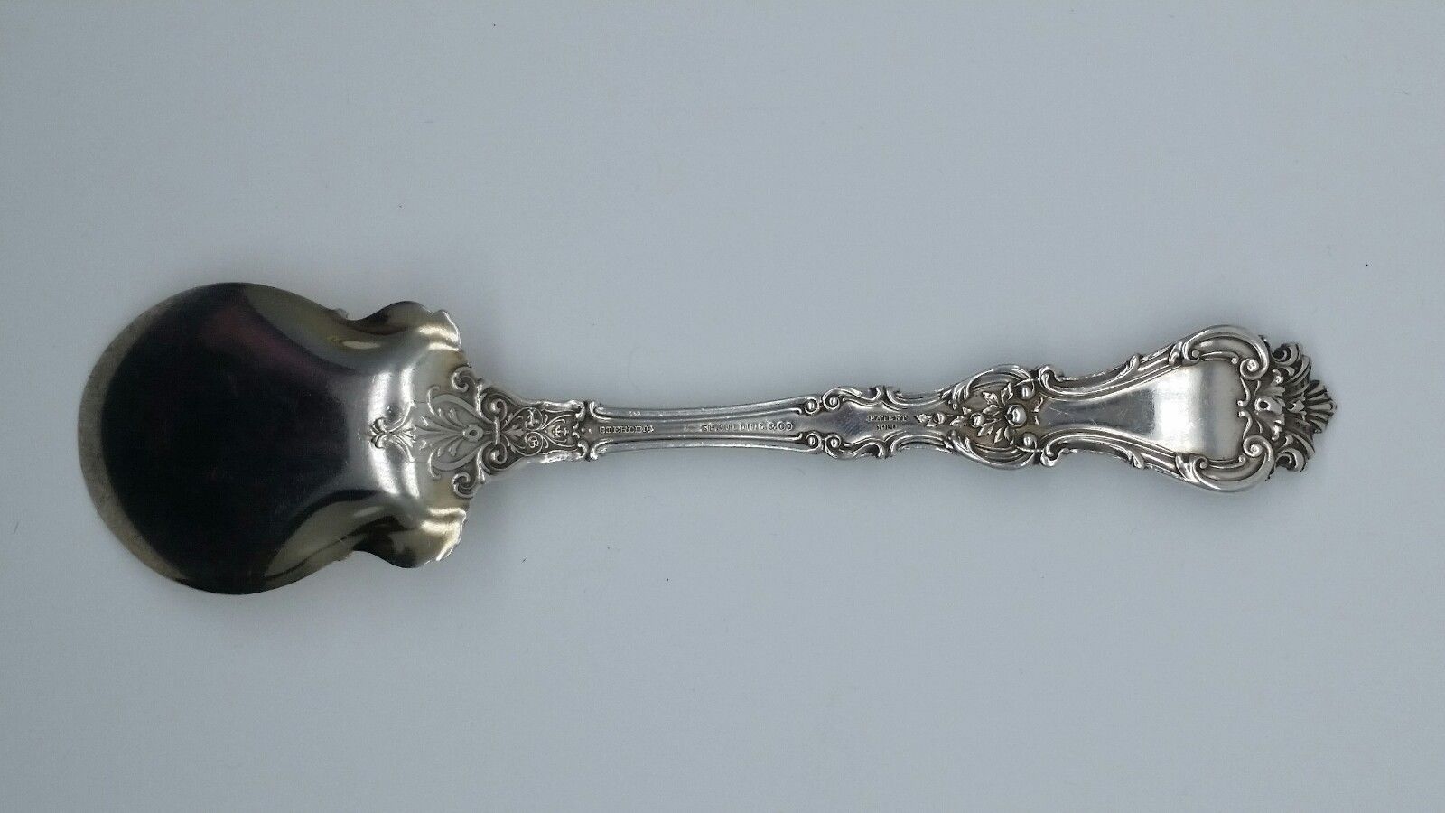 Antique Gorham Sterling Silver Old Baronial Pattern Spaulding & co set of Spoons