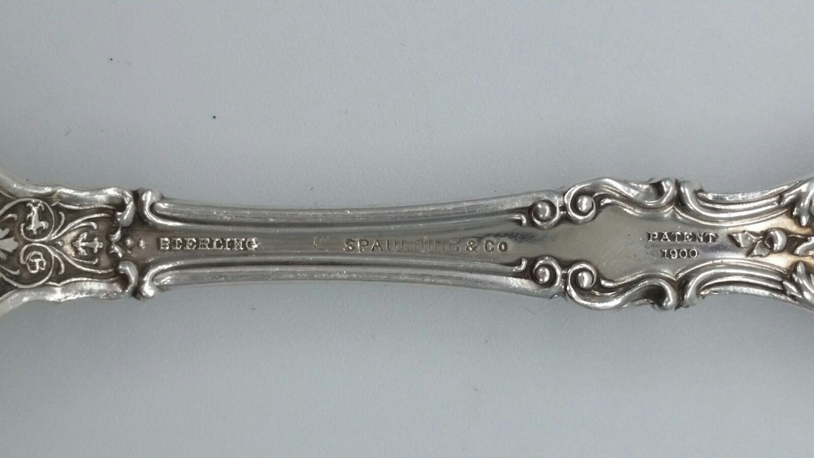 Antique Gorham Sterling Silver Old Baronial Pattern Spaulding & co set of Spoons