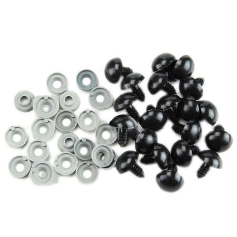 100pcs Black Plastic Safety Eyes for Teddy Bear Doll Making Soft Toys Craft DIY