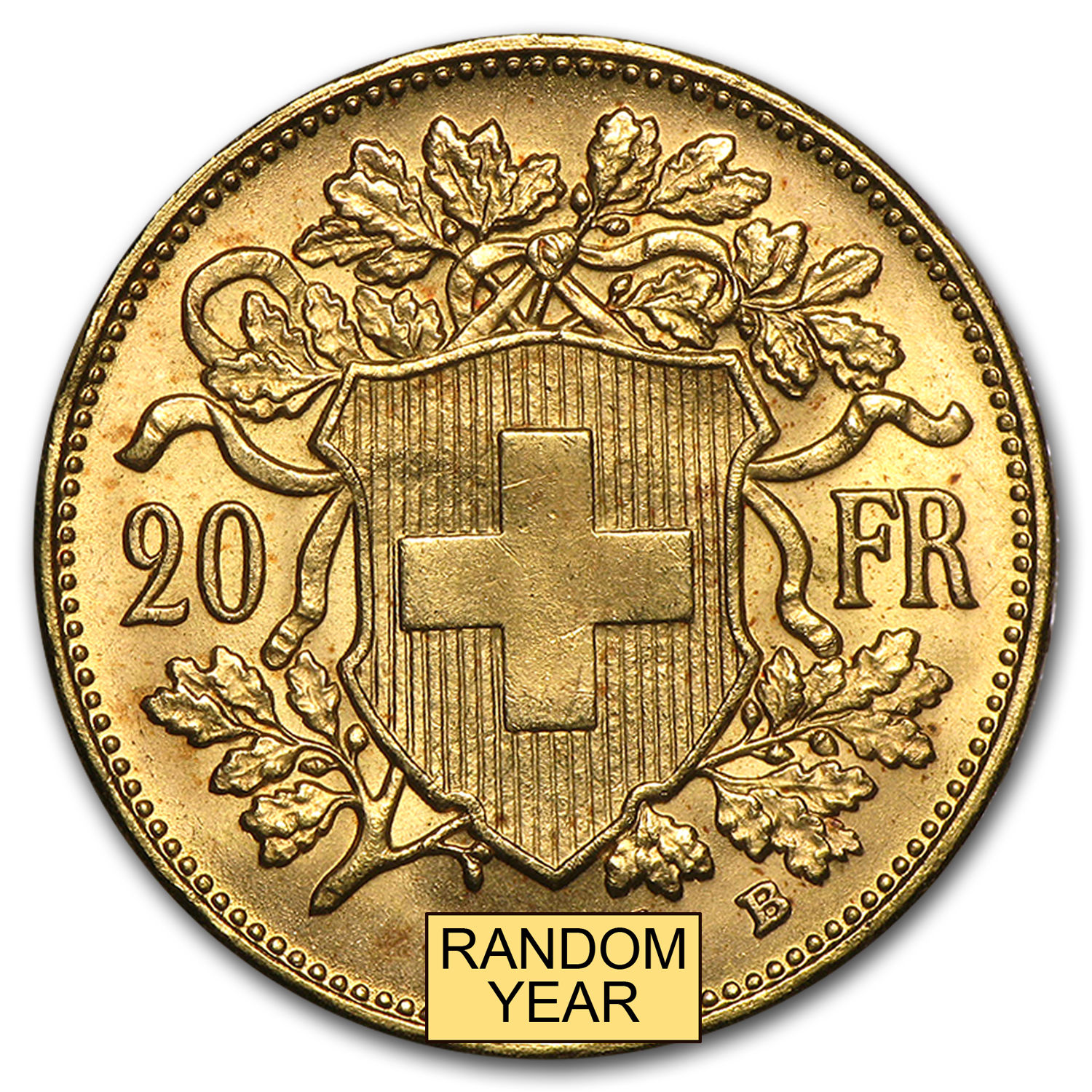 1897-1949 Swiss Gold 20 Francs Helvetia BU - SKU #38659