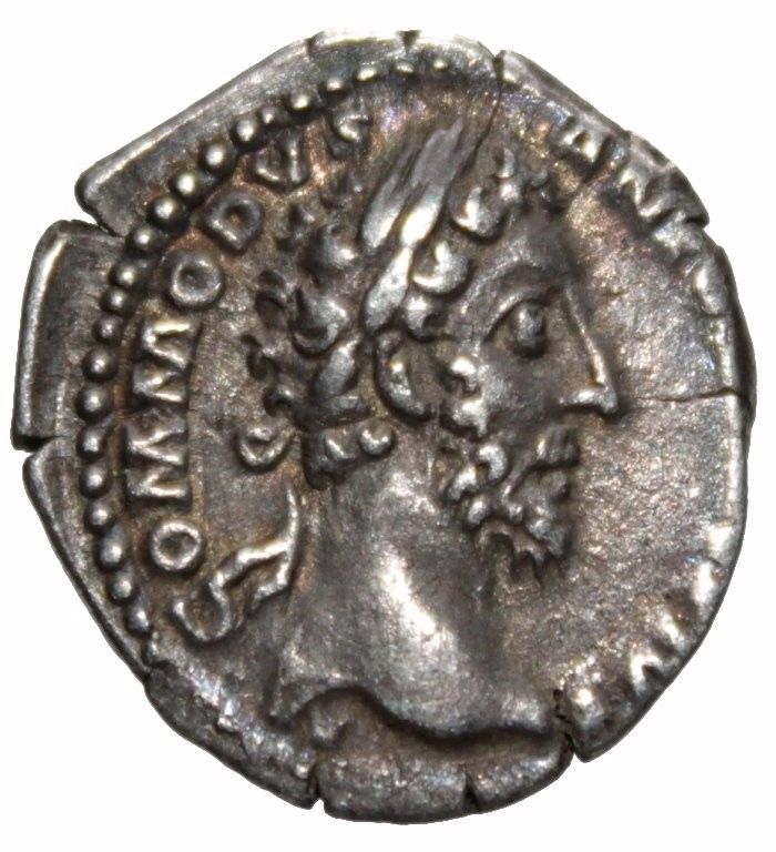 COMMODUS, AD.177-192. ROMAN SILVER DENARIUS.